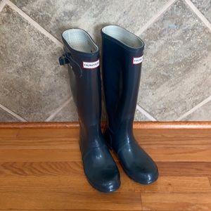 Navy Hunter Puddle boots